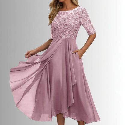 Women's Lace Occasion Dress Flattering Bodice Design – Celeste