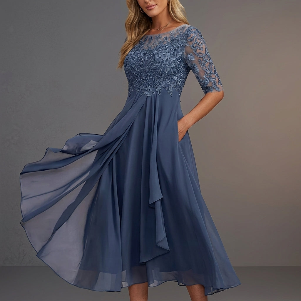 Women's Lace Occasion Dress Flattering Bodice Design – Celeste