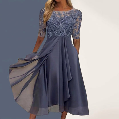 Women's Lace Occasion Dress Flattering Bodice Design – Celeste