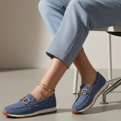 Orthopedic Platform Loafers for Women Slip On Fabric – Valentina