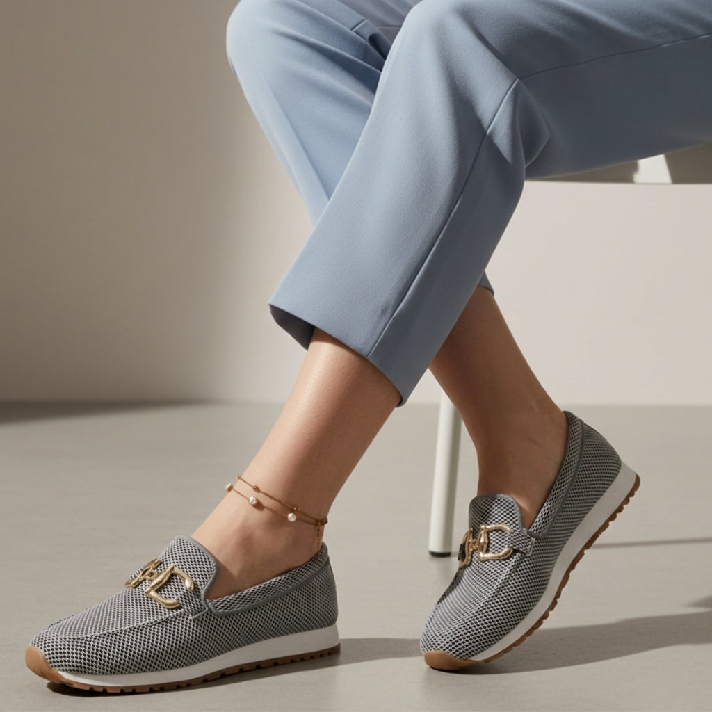 Orthopedic Platform Loafers for Women Slip On Fabric – Valentina