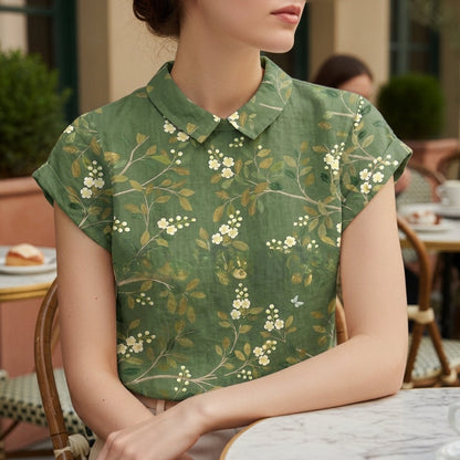 Floral Blouse for Women Lightweight Blend Soft Drape – Valentina