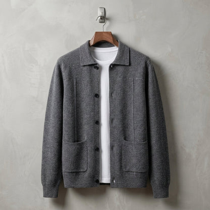 Cashmere Button Overshirt Soft Layering Style – Elara