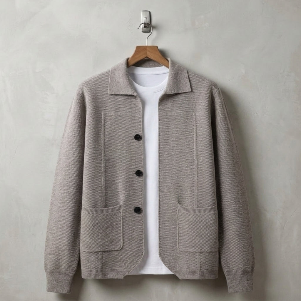 Cashmere Button Overshirt Soft Layering Style – Elara