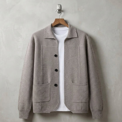 Cashmere Button Overshirt Soft Layering Style – Elara