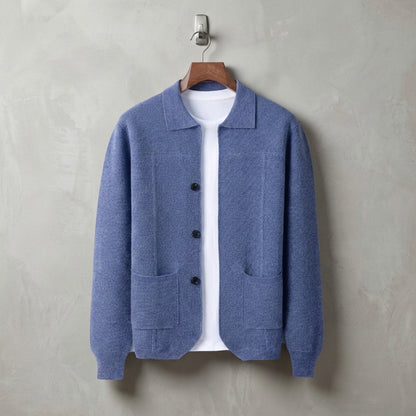 Cashmere Button Overshirt Soft Layering Style – Elara