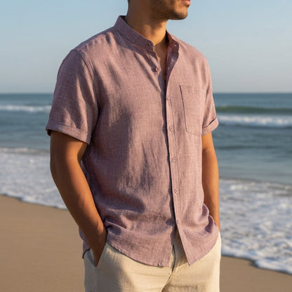 Short Sleeve Linen Blend Casual Shirt – Marlow