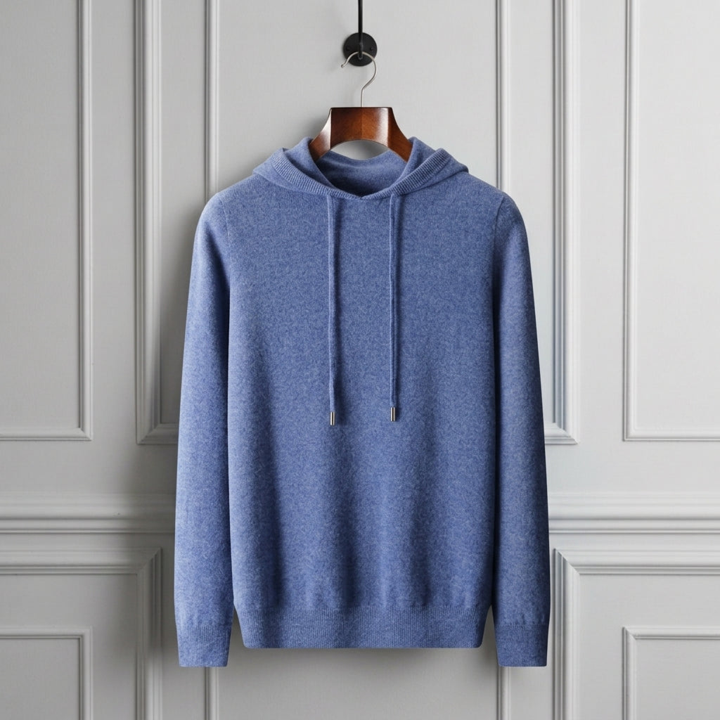 Cashmere Blend Hoodie Relaxed Fit Soft Feel – Elara