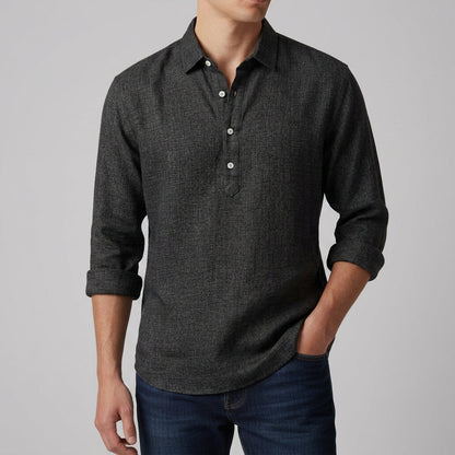 Linen Polo Shirt Lightweight Breathable Classic Fit – Solene