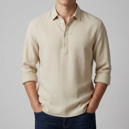 Linen Polo Shirt Lightweight Breathable Classic Fit – Solene