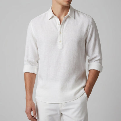Linen Polo Shirt Lightweight Breathable Classic Fit – Solene