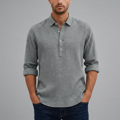 Linen Polo Shirt Lightweight Breathable Classic Fit – Solene