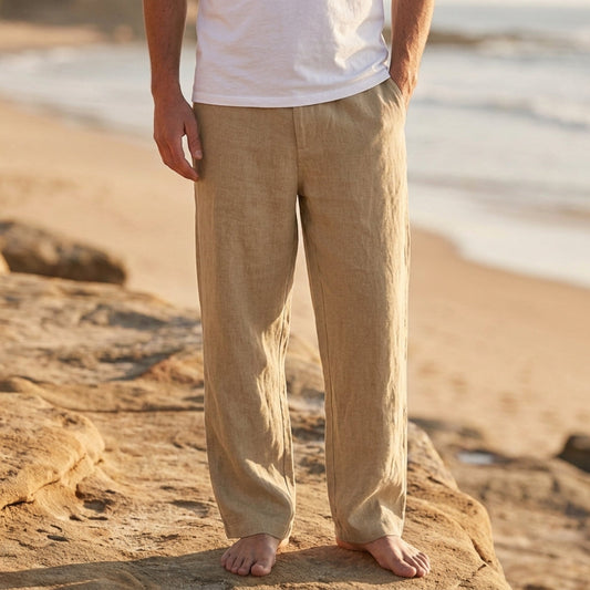 Men's Lightweight Linen Pants Relaxed Fit – Matteo