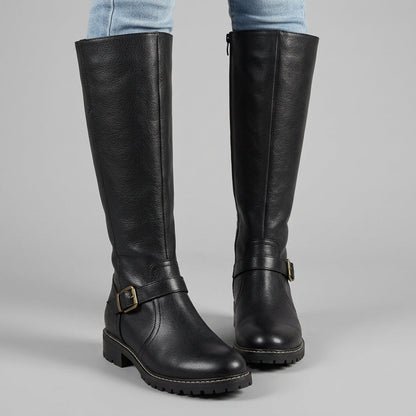 Orthopedic Buckle Leather Boots for Women Faux Leather – Alina