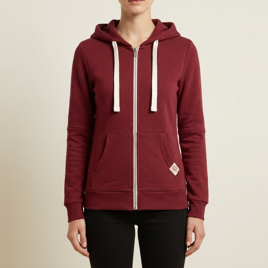 Women's Full Zip Fitted Cotton Blend Hoodie – Marlowe