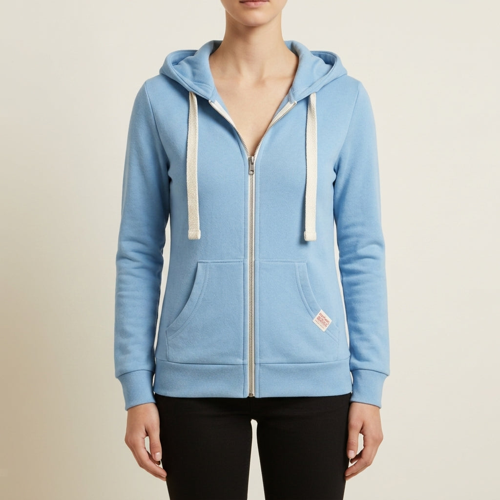 Women's Full Zip Fitted Cotton Blend Hoodie – Marlowe