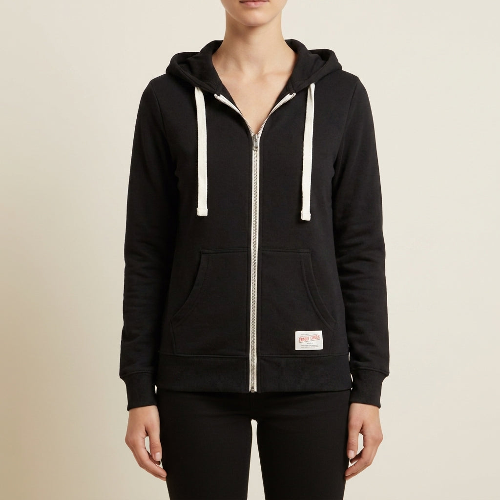 Women's Full Zip Fitted Cotton Blend Hoodie – Marlowe
