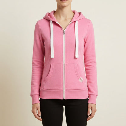 Women's Full Zip Fitted Cotton Blend Hoodie – Marlowe