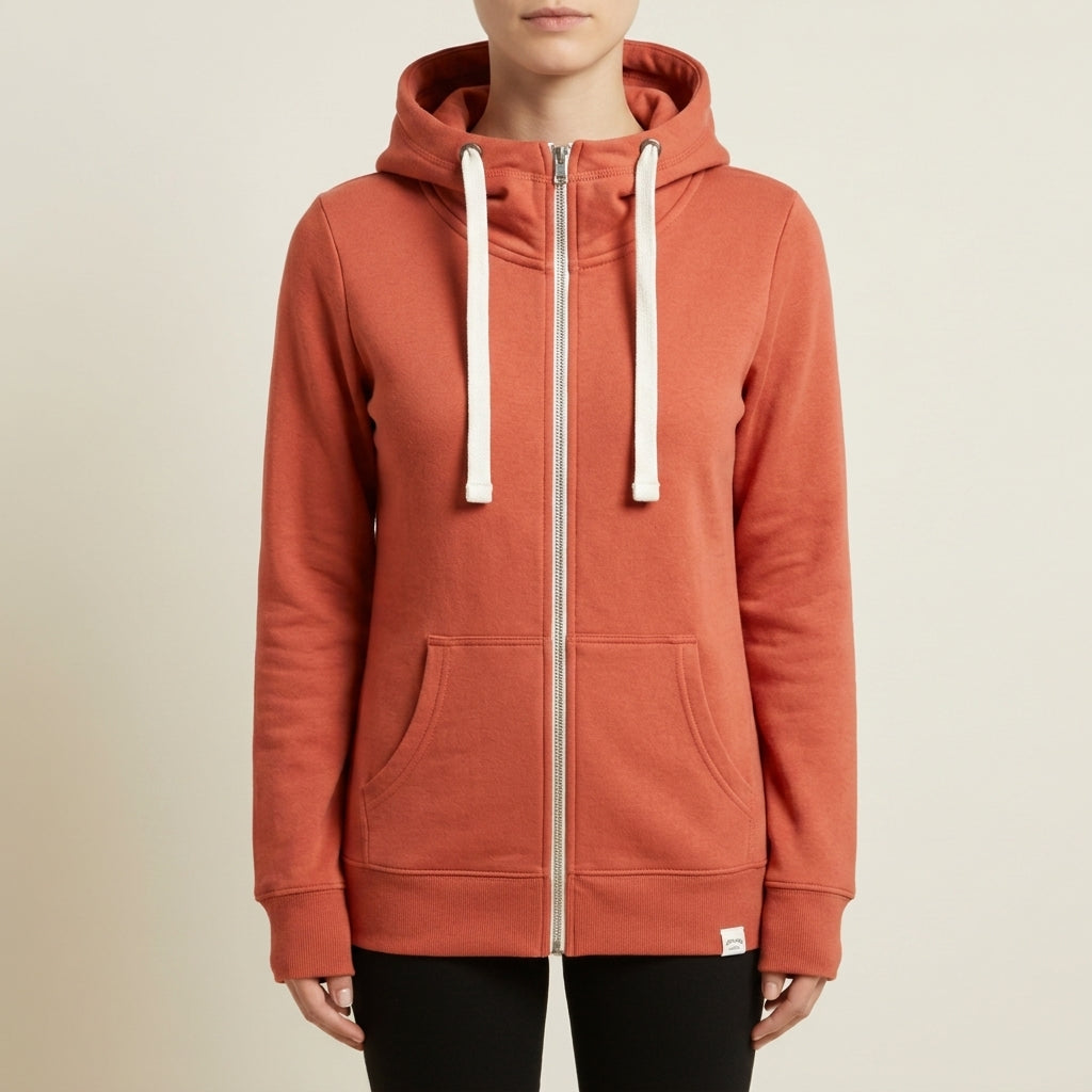 Women's Full Zip Fitted Cotton Blend Hoodie – Marlowe