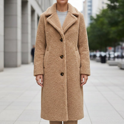 Women's Faux Shearling Long Coat Oversized Fit – Marlowe