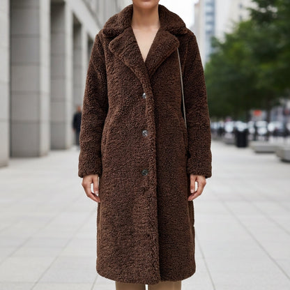Women's Faux Shearling Long Coat Oversized Fit – Marlowe