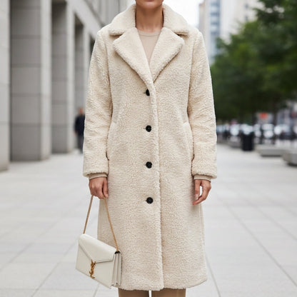 Women's Faux Shearling Long Coat Oversized Fit – Marlowe