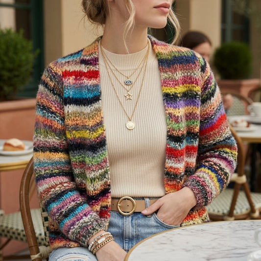 Open Front Knit Cardigan Relaxed Fit Layering Sweater – Marlowe