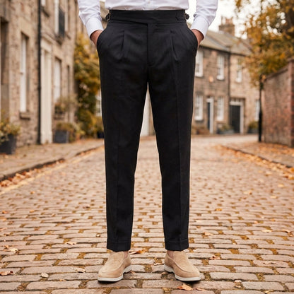 Straight Leg Pleated Gurkha Trousers in a Tailored Fit – Marlowe