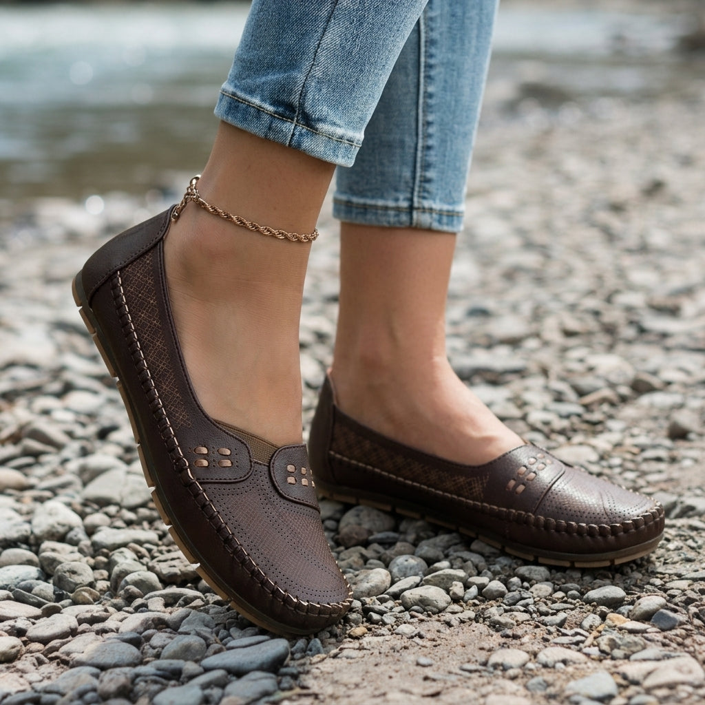 Women's Orthopedic Loafers Faux Leather Slip-On – Marlowe