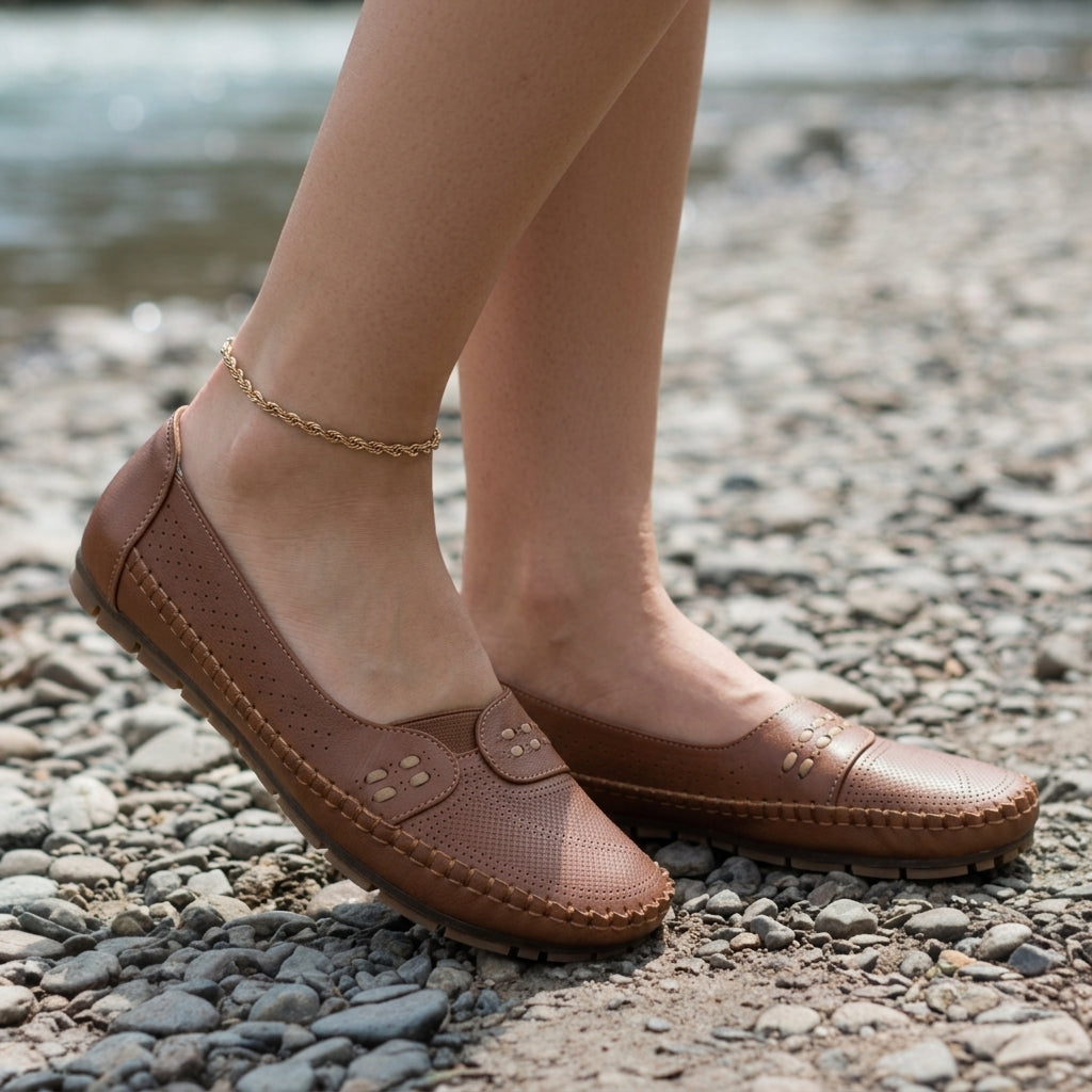 Women's Orthopedic Loafers Faux Leather Slip-On – Marlowe