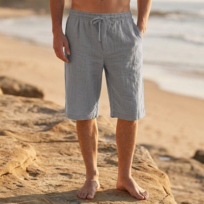 Men's Linen Blend Knee-Length Pull-On Shorts – Rowan