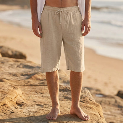 Men's Linen Blend Knee-Length Pull-On Shorts – Rowan