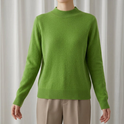 Women's Cashmere Blend Mock Neck Sweater – Elara
