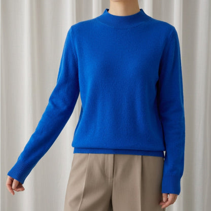 Women's Cashmere Blend Mock Neck Sweater – Elara