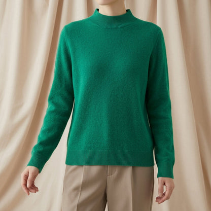 Women's Cashmere Blend Mock Neck Sweater – Elara