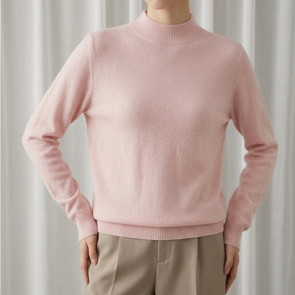 Women's Cashmere Blend Mock Neck Sweater – Elara