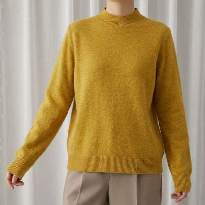 Women's Cashmere Blend Mock Neck Sweater – Elara