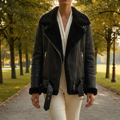 Faux Suede Sherpa Lined Jacket for Women – Marlowe