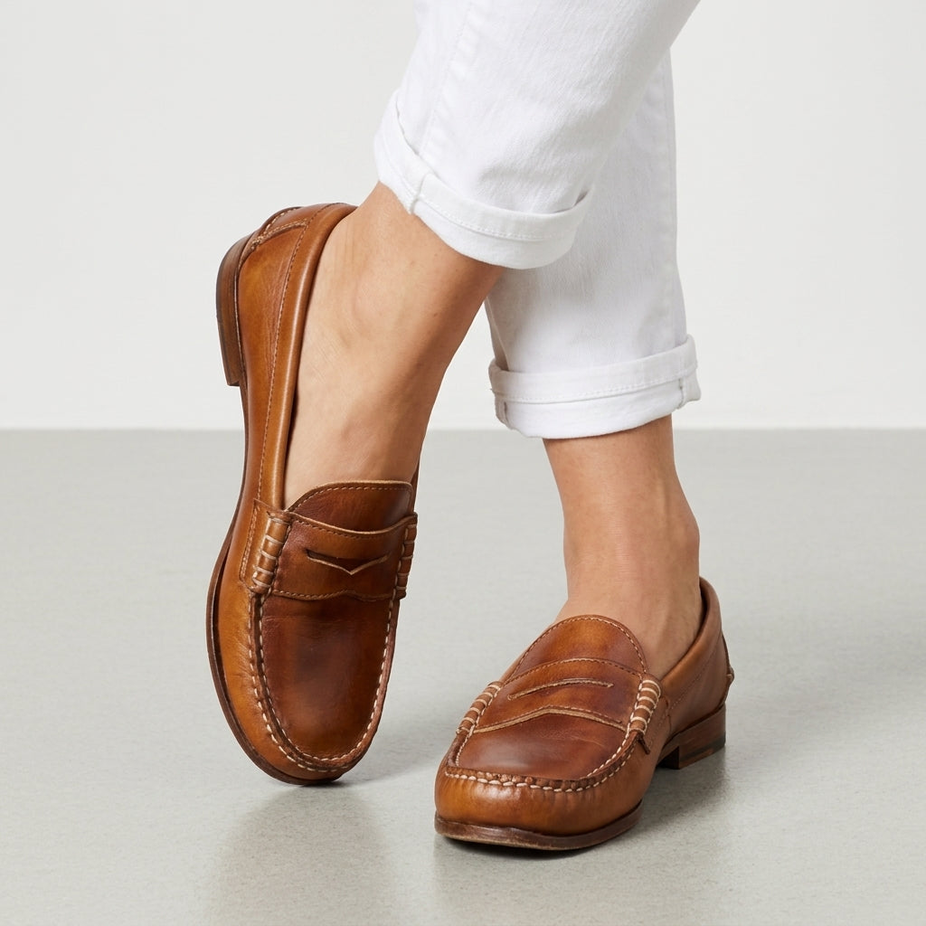 Orthopedic Loafers for Women Faux Leather Slip On – Elara