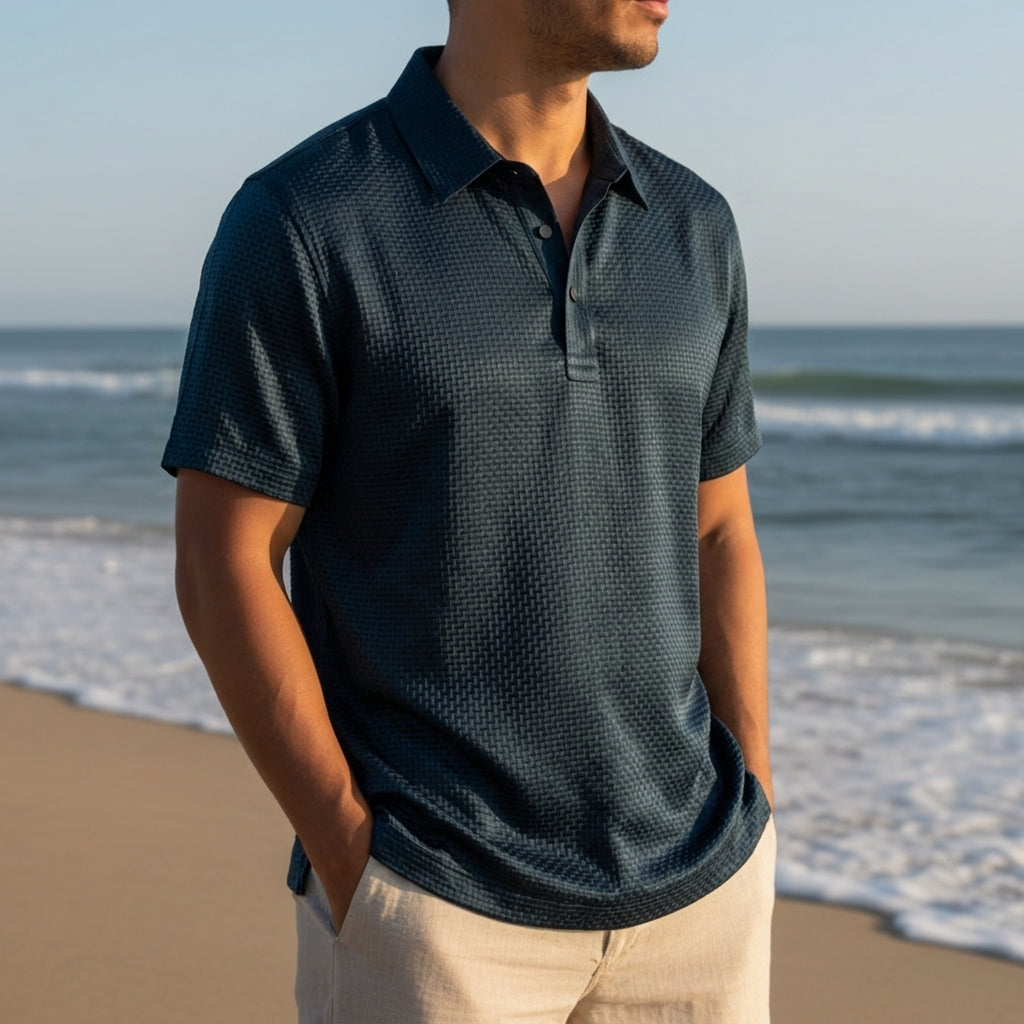 Textured Polo Lightweight Soft Drape – Liora