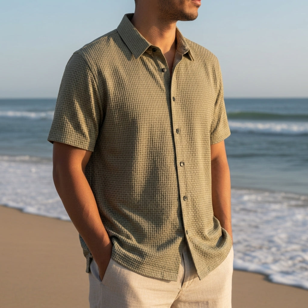 Textured Polo Lightweight Soft Drape – Liora