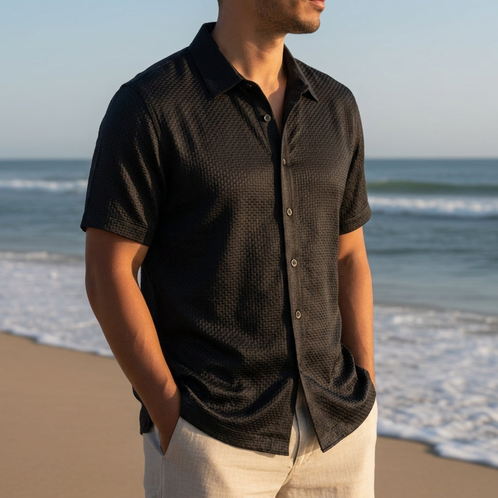 Textured Polo Lightweight Soft Drape – Liora