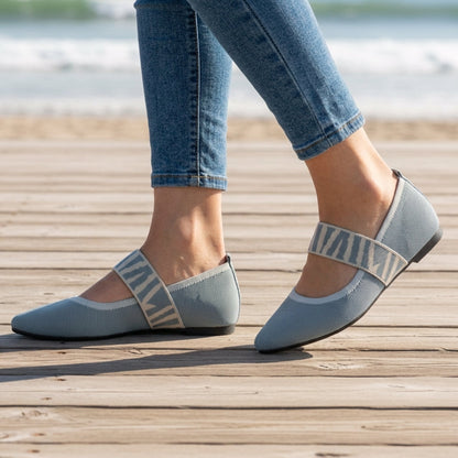 Women's Knit Mary Jane Flats Slip-On Everyday Style – Elara
