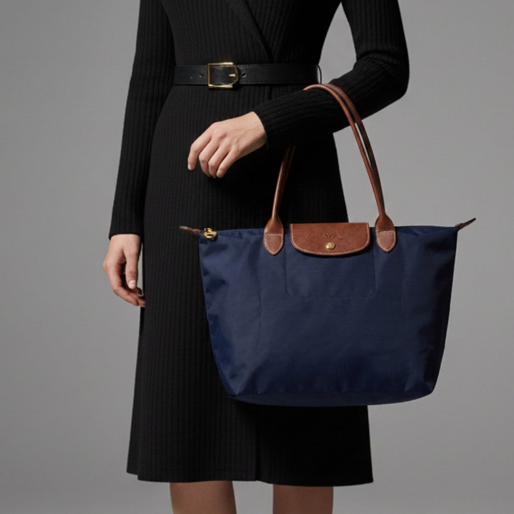 Structured Nylon Tote Bag With Organized Compartments – Elara