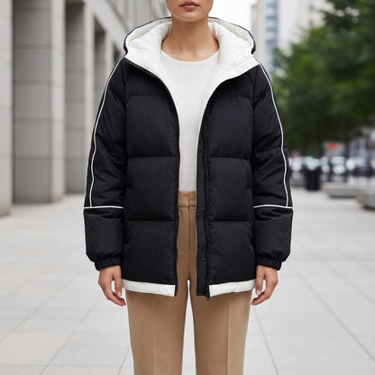 Hooded Puffer Parka Durable Polyester Blend – Marlowe
