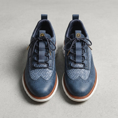 Leather Oxford Sneakers in Faux Leather – Arden
