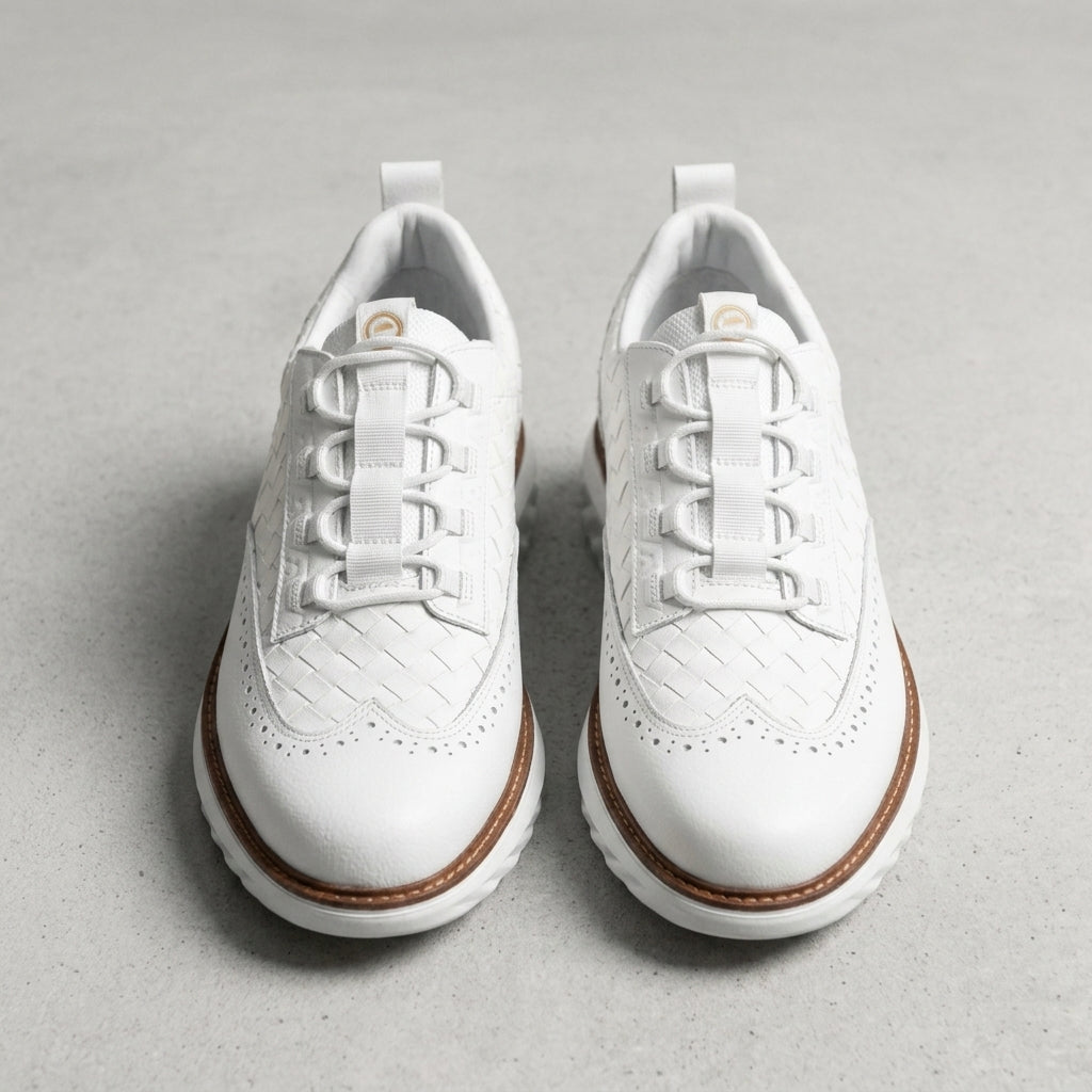 Leather Oxford Sneakers in Faux Leather – Arden