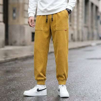 Corduroy Jogger Pants Cotton Blend Tapered Fit – Marlow