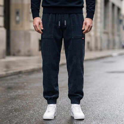 Corduroy Jogger Pants Cotton Blend Tapered Fit – Marlow