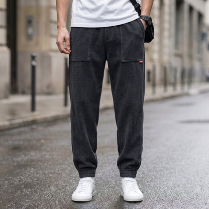 Corduroy Jogger Pants Cotton Blend Tapered Fit – Marlow